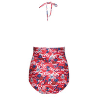 Printed Pink Conjoined Lady Maternity Swimsuit Swimsuit