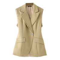 European And American Style Temperament Commute Trendy Backless Irregular Suit Vest