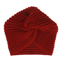 New Winter Knitted Nail Pearl Headscarf Hat Bohemian Knotted Warm Headband