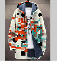 Digital Printing Plus Velvet Men's Coat