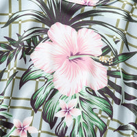 Printed two piece short skirt with flying sleeves