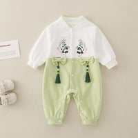 Newborn Boys And Girls Baby Spring And Autumn Long Sleeve Jumpsuit