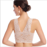Lace zero-binding seamless underwear Women's vest-type micro-gathered no steel ring sports bra wholesale
