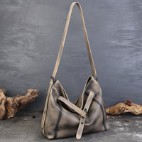 Womens Stylish Retro Large-Capacity Crossbody Bag