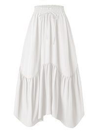 High-waisted Elasticated Maxi Skirt Retro Long Dress