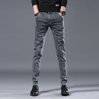 Slim fit little feet casual black long pants