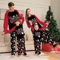 Cartoon Printed Round Neck Long Sleeve Holiday Pajamas Parent-child Suit