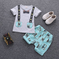 Short-sleeved gentleman tie set