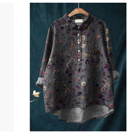 Animal Print Hawaiian Long Sleeve Shirt