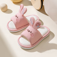 Children's Linen Slippers All-Season Cartoon Animal Style Casual