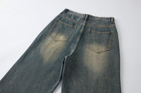 Mens Retro Nostalgic Loose Fit Straight Jeans