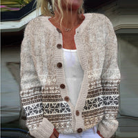 3D Digital Printing Cardigan Knitted Coat Imitation Sweaters Women's Clothing