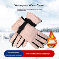 Winter Thermal Gloves For Men And Womenwindproof Cold-resistant And Lined With Fleece