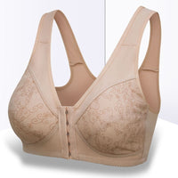 Vest Style Large Size Front Button Bra Without Steel Ring