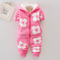 Three-piece cartoon bear with velvet thickening