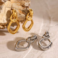 Stainless Steel Hollow Stud Earrings Advanced Geometry