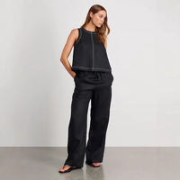 New Wide-leg Pants And Sleeveless Vest Casual Set