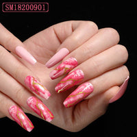 Yellow ballet shoes shape nail plate