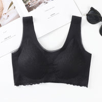 Latex Underwear Women's Seamless Lace Sleep Bra