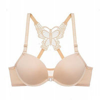Small chest gathered butterfly front button bra