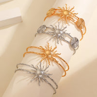 Womens Starfish And Conch Shell Sun-Open Bracelet