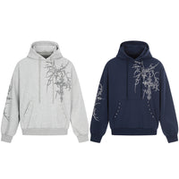 Mens Retro European And American-Style Cross-Studded Hoodie With A Hood