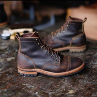 Thick heel rivet men's boots