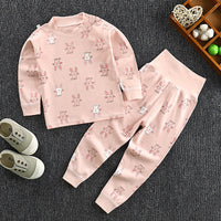 Children's High Waist Belly Protective Pants Set