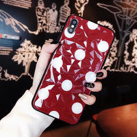 Three-dimensional orange wave point phone case