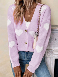 Sweater Women's Long-sleeved Cardigan Valentine's Day Love Pattern Sweater