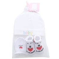 Letter Striped Children's Socks, Gloves, Hat Set