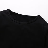 Black Long T-Shirt Blue Jeans Children's Suit
