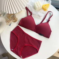 Pure Cotton Girl Comfortable Seamless Underwear Without Steel Ring
