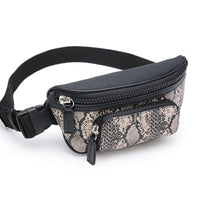 New mini small waist bag leather snake print waist bag