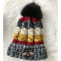 Four - color knitted hat and velvet hat