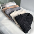 Pure Color Chenille Knitted Hat Women Woolen Hat