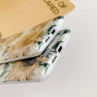 Shell pattern sunflower phone case