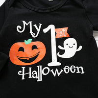 Two-piece pumpkin romper