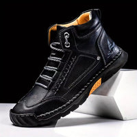Hand Sewn Ankle Boots With Flat Straps And Casual Shoes
