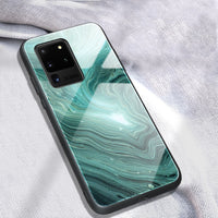 Marbled glass phone case
