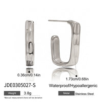 Jieding European And American Stainless Steel C-shaped Ear Studs Light Luxury High Sense
