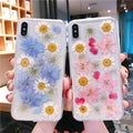 Dried flower transparent phone case