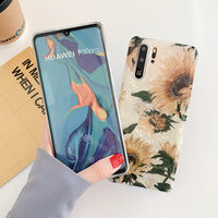 Shell pattern sunflower phone case