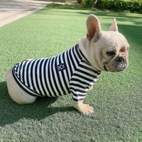 Striped Modal Cotton T-shirt Small Dog Cat Bipedal Parent-child Wear