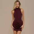 Womens SpringSummer New Solid-Colored Dress