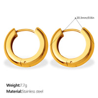 Classic Korean Style, Simple And Smooth Plain Hoop Earrings, High-end Minimalist Titanium Steel And Stainless Steel Clip-on Earrings, Minimalist And Petite Women's Earrings