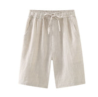 Linen Shorts Men's Casual Loose Cropped Pants