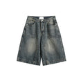 Retro Trendy Loose Shorts Japanese Patch