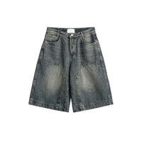 Retro Trendy Loose Shorts Japanese Patch