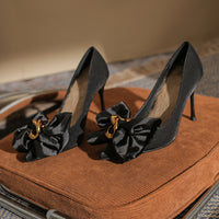 Autumn And Winter Stiletto  All-match Shallow Mouth Ladies Shoes Women's Black